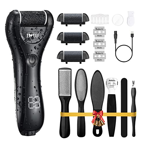 Electric Foot Callus Remover, Rechargeable Electronic Foot File Pedicure Kits, Electric Callus Remover for Feet, Foot Scrubber Dead Skin Remover,