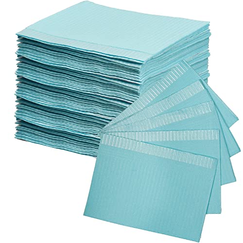 MFUOE 125 Pieces Black Tattoo Table Mats Tattoo Tray Covers Disposable Black Square Pad Scarf Towel for Tattoo (Black)