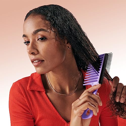 Tangle Teezer | Wide Tooth Comb for 3C to 4C Hair | Long Teeth Detangles & Reduces Shed Hair | Short Teeth for Deeper Detangle & Helps Removes Sh
