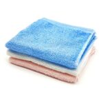 ALLY-MAGIC Face Cloths 3 Pack Flannel Face Cloth 10 x 10 inch Soft Bamboo Wash Cloths Reusable Face Towels for Woman Kids Adult Spa Sport Beauty