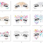 9 PCS Face Gems Adhesive Glitter Jewel Tattoo Sticker Festival Gems Rave Party Body Make Up Z9ZAKMIXA