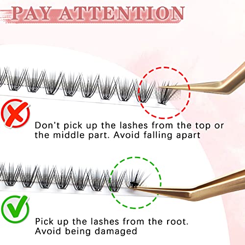 Glowingwin Individual Lashes Cluster Lashes 120 PCS Natural Look False Eyelashes Individual Soft DIY Lash Extensions At Home(20D Mix8-14mm 0.07C