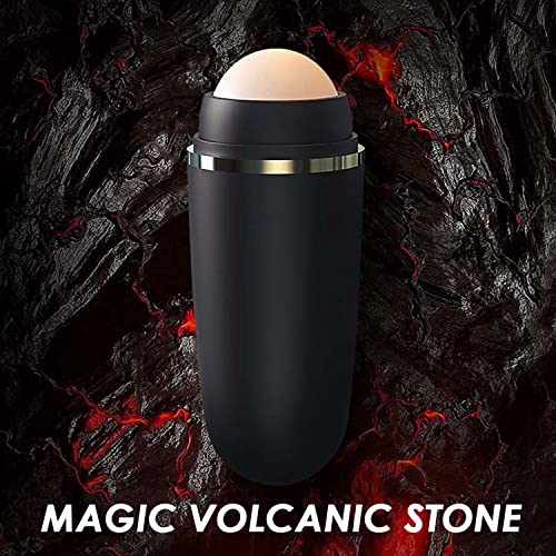 Lazzybeauty Oil-absorbing Volcanic Roller, with 4Pcs Oil-Resistant Face Roller Balls, Oil Control On-the-Go, Reusable Portable Stone Roller for T