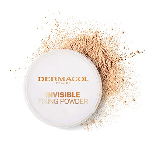 Dermacol - Invisible Fixing Face Powder, Touch-proof Translucent Setting Powder for Oily Skin & Other Skin Types, Loose Powder Makeup, Frangrance