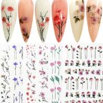 Spring Flower Nail Art Stickers Decals Self-Adhesive Cherry Blossom Floral Willow Morning Glory Design Manicure Tips Nail Decoration for Women Gi