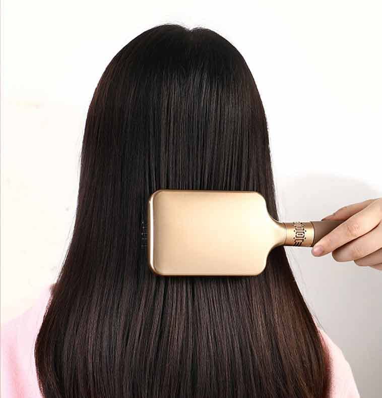 Hair Brush, Detangle Hair Brush Women, Paddle Hair Brush for Thick Hair, Tangle Free Hair Brush Men Gold