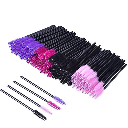 Disposable Eyelash Brushes Mascara Wands Eye Lash Eyebrow Applicator Cosmetic Makeup Brush Tool Kits (200PC, Multicolor)