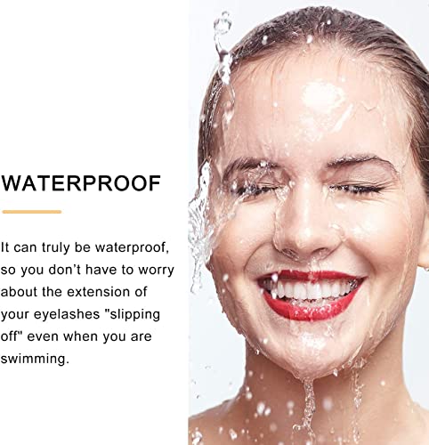 QUEWEL Eyelash Extension Glue 6ML Strong Black Lash Glue 1-2 Sec Quick Drying Professional Lash Extension Glue for Sensitive Retention 7-8 Weeks