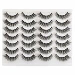Newcally False Eyelashes Natural 3D Lashes Cat Eye Look Faux Mink Lashes Fluffy Strip 14 Pairs, Multipack
