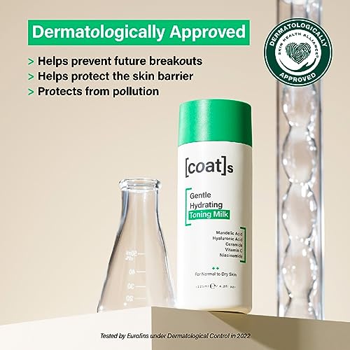 Coats Gentle Hydrating Toning Milk - Skin Toner for Face. Ceramides + Hyaluronic Acid. Vitamin E + Vitamin C. Hydrating Facial Toner. Combination