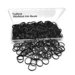 Black Elastic Hair Bands, Yedtreg 500pcs Small Hair Rubber Bands with Box, Soft Mini Hair Elastics Ties Bands for Women Hair, Kids Hair, Braids H