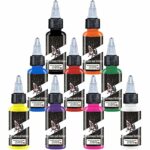 9 Bottles DLD Portrait Tattoo Pigment Set World Famous Tattoo Ink Universal Pure Black Ink Skin Safe Permanent Tattoo Supplies Vegan and Non-Toxi