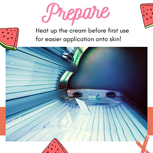 SORIN Premium Tan Accelerator Cream (Watermelon), Suitable for Outdoor Sun or Sunbeds, Fast Natural Tan with Natural Ingredients