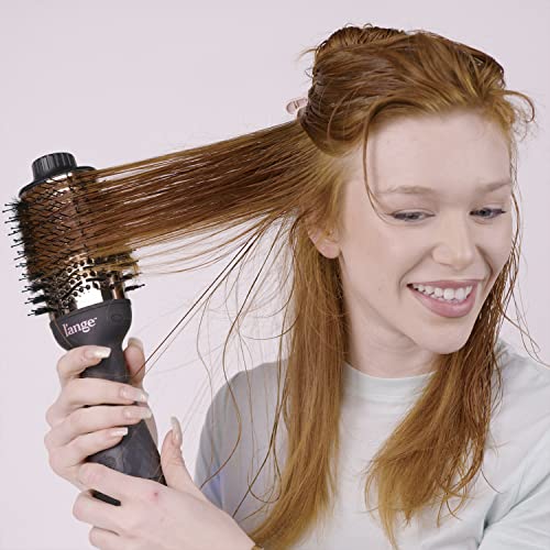 L'ANGE HAIR Le Volume 2-in-1 Titanium Brush Dryer Blush | Hot Air Blow Dryer Brush in One with Oval Barrel | Hair Styler for Smooth, Frizz-Free R