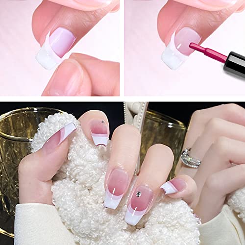 Hanyousheng 1350 Pcs French Nail stickers, 25Sheets French Manicure Stickers, French Tip Stickers, Self-Adhesive Nail Stickers for French Manicur