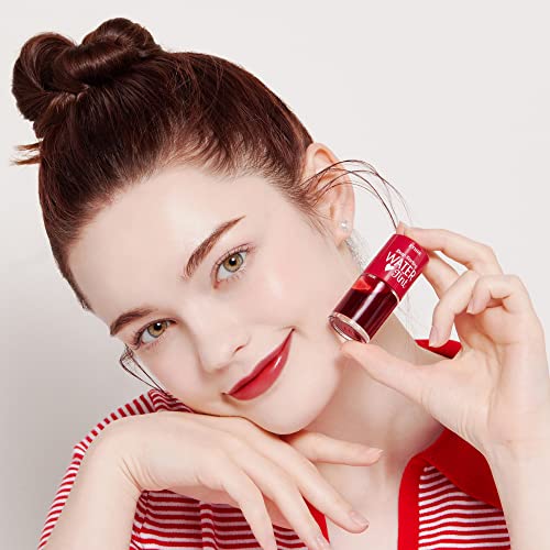 Etude House Dear Darling Water Tint Cherry Ade (21AD) | Vivid Color Lip Stain with Moisturizing Weightless & Non-sticky Finish | Smudge-proof & L