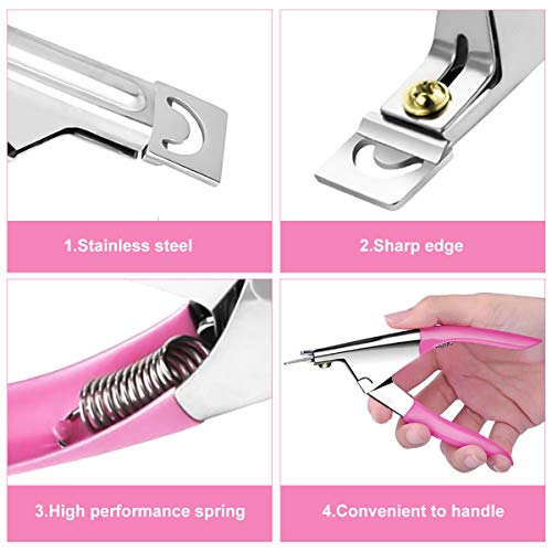 Beainfir 500 Pieces Clear False Nail Tips French Artificial Fake Art Nails Tips 10 Sizes DIY Acrylic Fake Nail with Box, Nail Brush, Cuticle Push