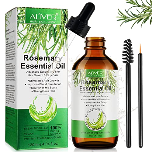 Rosemary Oil For Hair Growth 120ml, Rosemary Oil Pure Organic, Improve Hair Loss & Promote Hair Growth, Rosemary Hair Oil For Men Women