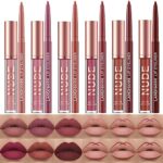 6 Matte Lipstick with 6 Lipliners Durable Lip Gloss Long-Lasting Non-Stick Cup Not Fade Waterproof High Pigmented Velvet Lipgloss Kit Beauty Cosm