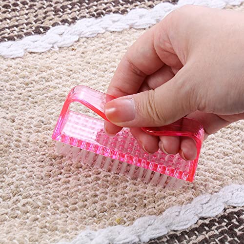 Nail Brush for Cleaning Nails Soft Nail Brushes set of 3 Plastic handle Finger Tip Scrubber, Small Hand Cleaning Brush for Hand, Feet, Nails (Mul