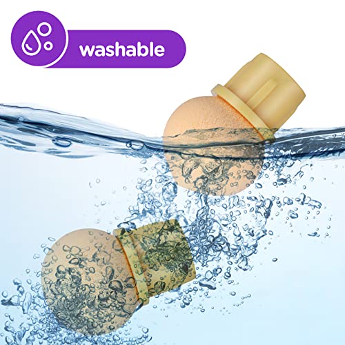 Greoer Nail Art Sponge Brush Applicator with 4 Pieces Replacement Head, Double Head Acrylic Nails Ombre Sponge Nail Design Accessories for UV Gel