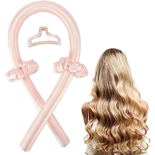 Heatless Curling Rod Headband, Heatless Hair Curler, Hair Curlers to Sleep In, No Heat Curl with Hair Clips and Scrunchie, Sleeping Curls Styling