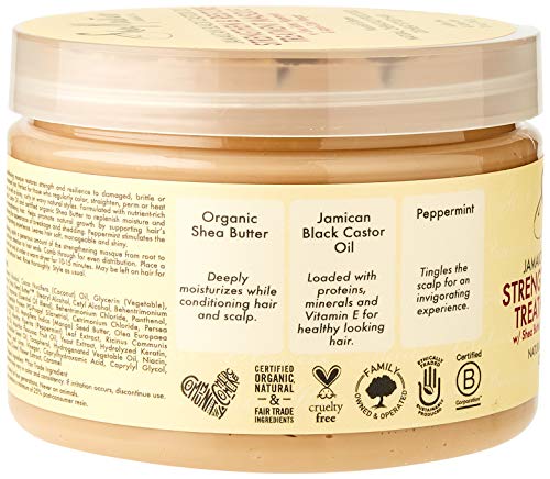 Shea Moisture amaican Black Castor Oil Strengthen Grow and Restore Treatment Masque, 12oz