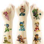 Paw Patrol Temporary Tattoo for Kids, 20 Sheets Big Children's Temporary Tattoo Body Art Tattoo Stickers,Goody Bag Stuffers Party Bag Fillers (2x