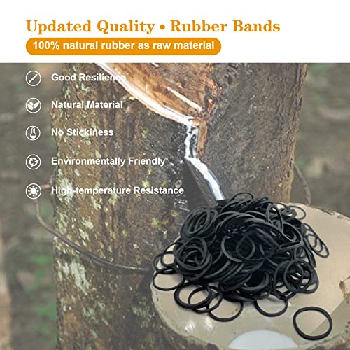 Black Elastic Hair Bands, Yedtreg 500pcs Small Hair Rubber Bands with Box, Soft Mini Hair Elastics Ties Bands for Women Hair, Kids Hair, Braids H