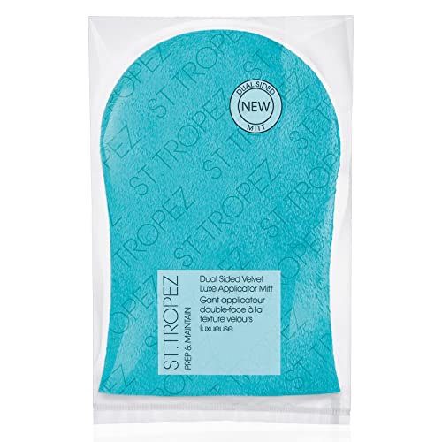 St.Tropez Double Sided Luxe Tanning Mitt - Tan Mitt for Streak-Free Fake Tan Application, Reusable & Washable - Use with St. Tropez Mousse, Body