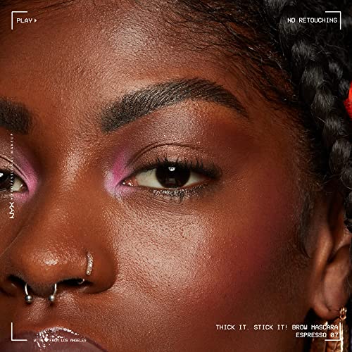 NYX Professional Makeup Thick It. Stick It! Brow Mascara, Tints & Thickens with 16hr Wear, Espresso