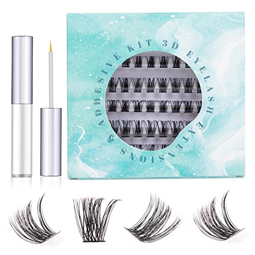 Cluster Lashes SISILILY Individual Lashes 72 Lash Clusters C D Curl Individual Cluster eyelashes DIY Lash Extensions Reusable False Eyelashes 3D