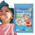 UV Detection Stickers - 24 Count UV Detection Stickers for Kids Adults - Sunburn Alert Patches, Works With Spray Sunscreen & Sunscreen Applicator