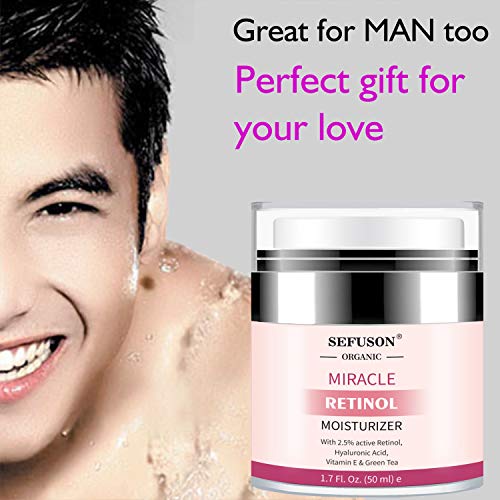 Retinol Moisturizer Cream,For Face&Eye Area Anti Aging Wrinkles & Acne & Fine Lines,with Vitamin E&Hyaluronic Acid & Jojoba Oil.Best Night&Day Fa