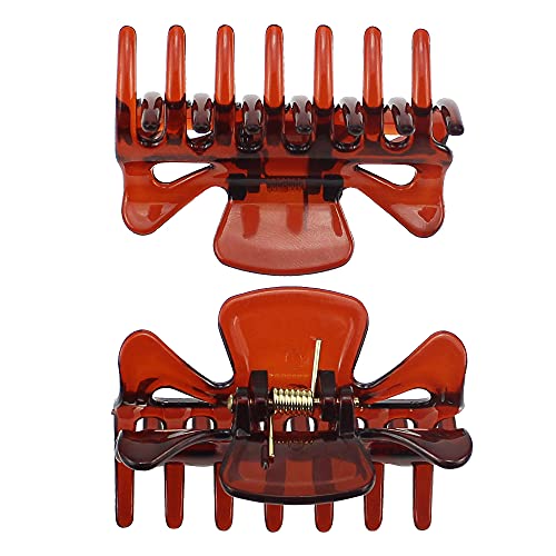 JaneYi 6 Pieces Hair Claw Clips Plastic Hair Claws Non-Slip Strong Hold Hair Jaw Clips Medium Small Hair Clasps Fashion Hair Styling Accessories