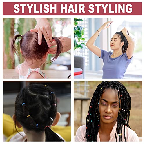 Exousia Clear Elastic Hair Bands 500 Pcs 170mm strong with Hook–Soft for Band Removal, Elastic Hair Ties for Women, Girls & Kids Clear Rubber Ban