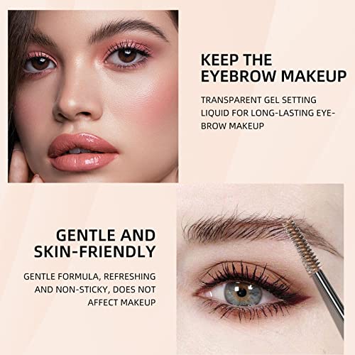 Eyebrow Gel, Brow Gel, Waterproof Eyebrow Gel Clear, Eyebrow Glue Transparent Long Lasting Sweat-Proof Smudgeproof Brow Fix Gel for Makeup, Natur