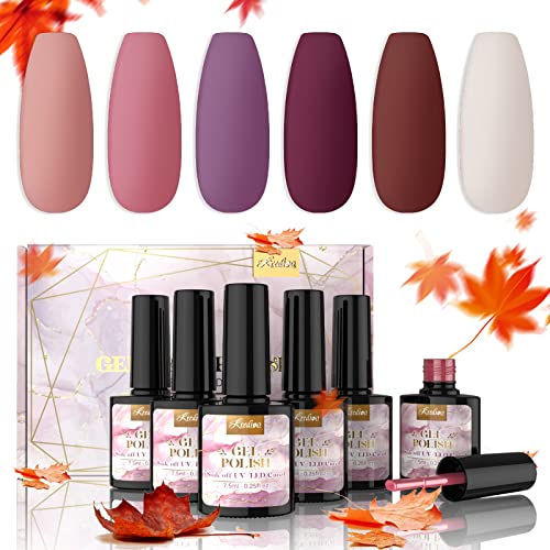 Kredioo Jelly Gel Nail Polish Set, 12Pcs 5ML Jelly Gel Polish Sheer Milky White Pink Nude Blue Purple Yellow Glitter Translucent Gel Polish UV Na