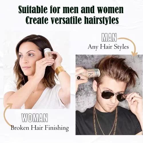 Hair Wax Stick, Edge Control Stick For Hair Wigs Wax Stick for Men and Women Non-greasy Styling Wig Wax for Fly Away & Edge and Frizz Hair 2.7Oz