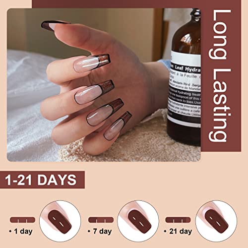 INPING Gel Nail Polish, 6 Colors Nude Gel Polish Bare Apricot Light Beige Natural Skin Dark Brown Popular Collection Soak Off UV/LED Lamp Manicur