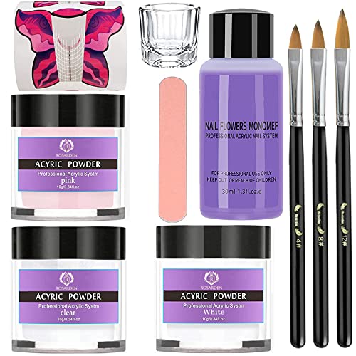 Acrylic Powder Set - Colorful Acrylic Nail Powder Powder for Acrylic Nails Extension 3Colors Set