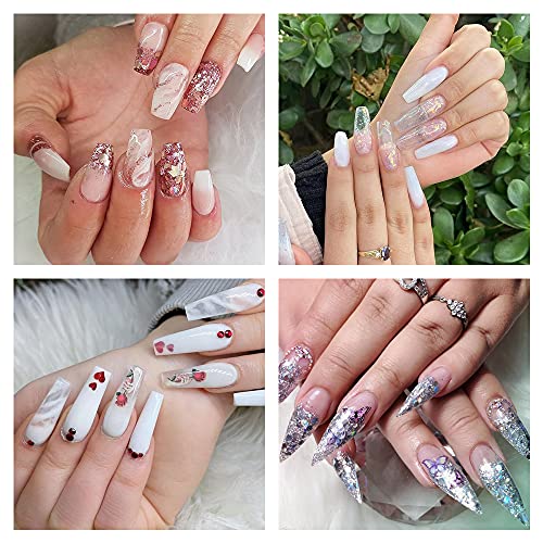 Lofuanna 17g Professional Clear Acrylic Powder Salon Quality Acrylic Nail Powder for Nails Extension Nail Art System for Home/Salon