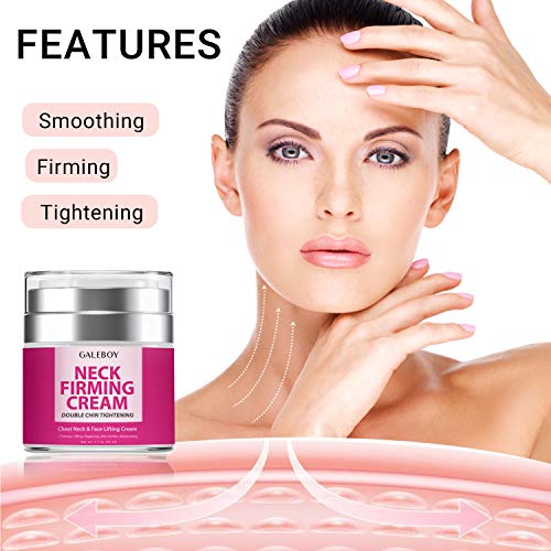 Neck Firming Cream, Anti Aging Moisturizer for Neck & Décolleté , Neck Cream, Double Chin Reducer, Skin Tightening Cream