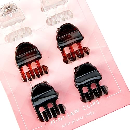Manicare 6 Mini Jaw Clips, Claw Clips For Sectioning And Decorating The Hair, Non-Slip Hair Accessories, Hair Clamps For Holding Back Hair, Hair