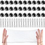 sukevitor Invisible Hair Net for Woman, 30Pcs Hair Nets for Women Bun, 20Pcs Hair Pins for Chignon Hairstyles for Kids Girls Women (Black)