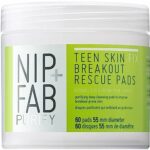 Nip + Fab Teen Skin Fix Zero Breakout Rescue Face Pads with Salicylic Acid, Witch Hazel and Antioxidant Wasabi Extract, BHA Facial Pad for Cleans
