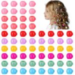 50 Pcs Hair Beads Claw Plastic Mini Beads Hair Claw Mini Hair Claw Clips Small Colourful Hair Clips Round Rainbow Non Slip Hair Pins Hair Clamp f