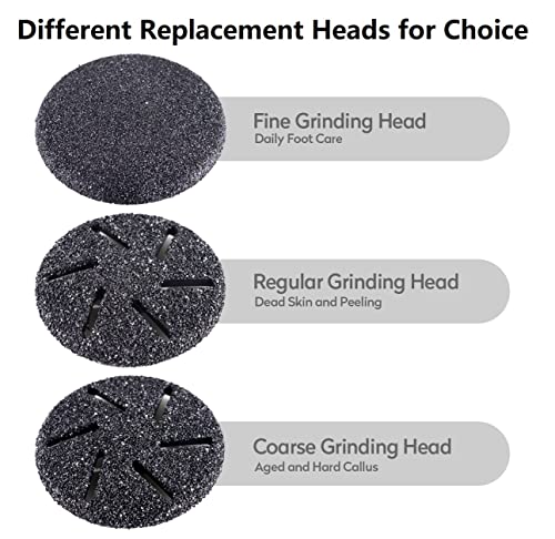 Asiaark Electric Foot Files Replacement Heads, 6 Pack Grinding Heads for Hard Skin Remover