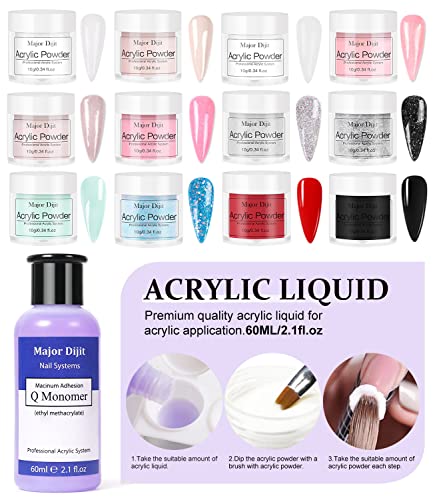 Acrylic Nail Kit White Pink Clear Acrylic Powder Acrylic Electric Nail Clipper Nail Tips Nail Forms and DIY Nail Art Tools with Anything for Begi