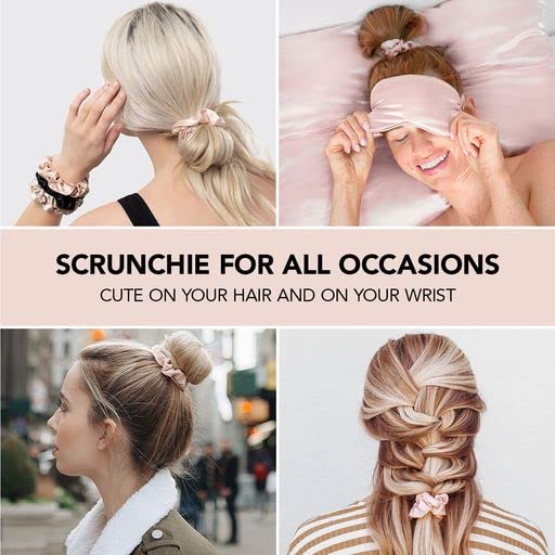 Kitsch Satin Scrunchies - Softer than Silk Scrunchies for Women | Cute Hair Ties & Hair Scrunchies for Hair | Stylish Scrunchie for Teens | Scrun